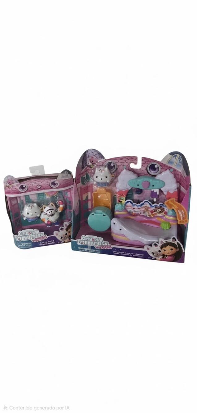 Gabby’s Dollhouse Toy Lot – Purrfect Playroom & Meow-Mazing Figures (2 Packs)
